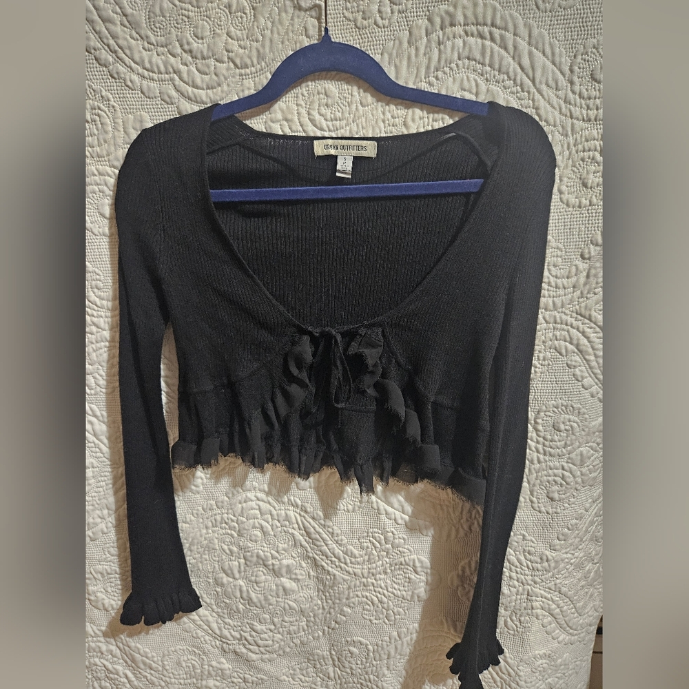 Urban Outfitters Black Tie Up Cardigan